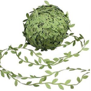 David accessories Olive Green Leaves Leaf Trim Ribbon -20 Yards - for DIY Craft
